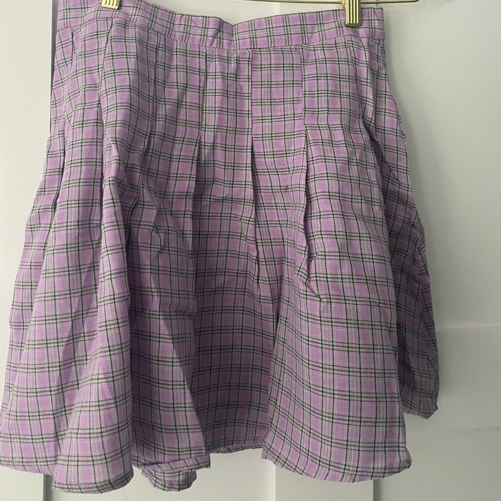 daisy street mini plaid skirt